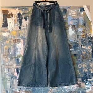 Wide Leg Denim Jeans